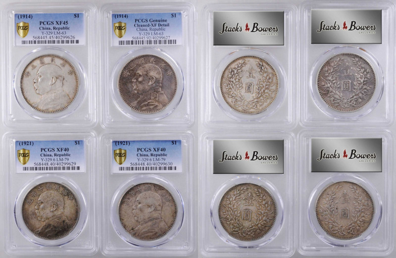 (t) CHINA. Dollar Quartet (4 Pieces), 1914 & 1921. All PCGS Certified.

1) Yea...