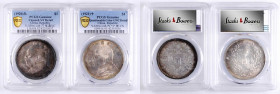 (t) CHINA. Duo of Yuan Shih-kai Dollars (2 Pieces), 1920 & 1921. Both PCGS Certified.

1) Year 9 (1920). Genuine--VF Details, Cleaned. L&M-77; K-666...