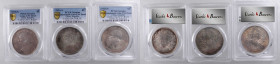 (t) CHINA. Trio of Yuan Shih-kai Dollars (3 Pieces), 1920 & 1921. All PCGS Certified.

1) Year 9 (1920). Genuine--Scrape, UNC Detail. L&M-77; KM-Y-3...