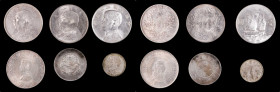 CHINA. Sextet of Mixed Silver Issues (6 Pieces), Early 20th Century. Grade Range: EXTRA FINE to ABOUT UNCIRCULATED.

Republic Dollars dated Year 3 (...