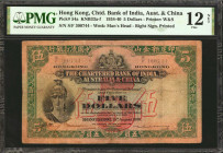 (t) HONG KONG. Chartered Bank of India, Australia & China. 5 Dollars, 1934-40. P-54a. PMG Fine 12 Net. Repaired.

A scarce August 15th 1936 date is ...