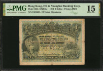 HONG KONG. Hong Kong & Shanghai Banking Corporation. 1 Dollar, 1913. P-155b. PMG Choice Fine 15.

2 printed signatures.

From the Don Allen Collec...