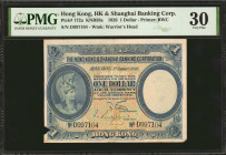 HONG KONG. HK & Shanghai Banking Corp. 1 Dollar, 1926. P-172a. PMG Very Fine 30.

Watermark of warrior's head. Printed by BWC. PMG comments "Piece M...