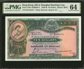 HONG KONG. Hong Kong & Shanghai Banking Corporation. 10 Dollars, 1946-48. P-178d. PMG Choice Uncirculated 64.

Estimate: $200.00 - $300.00

1946-4...
