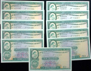 (t) HONG KONG. Lot of (11). Hong Kong & Shanghai Banking Corporation. 10 Dollars, 1977. P-182. Very Fine to About Uncirculated.

A grouping of eleve...