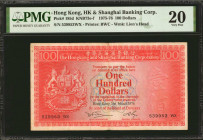(t) HONG KONG. Lot of (4). Hong Kong & Shanghai Banking Corporation. 100 Dollars, 1975-76. P-185d. PMG Very Fine 20 to Very Fine 30.

Estimate: $125...