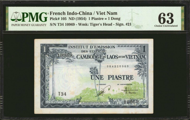 FRENCH INDO-CHINA. Institut D'Emission des etats du Cambodge, du Laos et du Viet...