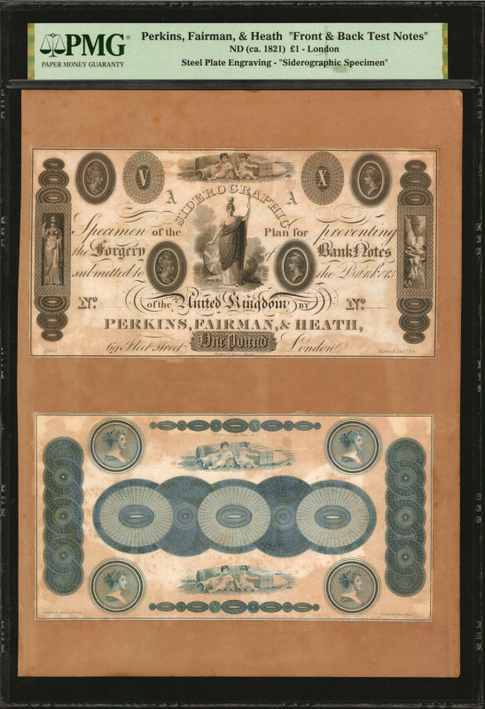 GREAT BRITAIN. Perkins, Fairman & Heath. 1 Pound, ND (ca. 1821). P-Unlisted. Fro...