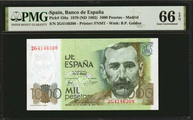 SPAIN. Banco de Espana. 1000 Pesetas, 1979 (ND 1982). P-158a. Board Break Error....