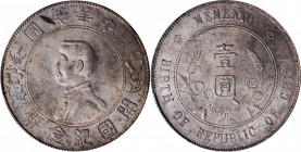(t) CHINA. Dollar, ND (1927). PCGS MS-62.

L&M-49; K-608; KM-Y-318a; WS-0160. Lustrous with original toning. A dark planchet streak at 11 o'clock on...