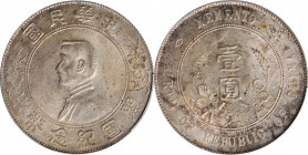 CHINA. Dollar, ND (1927). PCGS Genuine--Chopmark, Unc Details.

L&M-49; KM-Y-318a.1; WS-0160. A decently struck and softly lustrous Dollar, with lig...