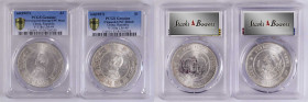 (t) CHINA. Duo of "Memento" Dollars (2 Pieces), ND (1927). Both PCGS Certified.

L&M-49; K-608; KM-Y-318a.1; WS-0160. 1) Genuine--Environmental Dama...