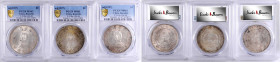 (t) CHINA. Trio of "Memento" Dollars (3 Pieces), ND (1927). All PCGS Certified.

L&M-49; KM-Y-318a.1; WS-0160. 1-2) MS-61. 3) MS-62. 

Estimate: $...