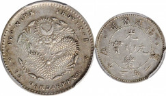 CHINA. Fukien. 3.6 Candareens (5 Cents), ND (1903-08). PCGS AU-53.

L&M-294; KM-Y-102.1; WS-1040. A wholesome and sharply detailed coin with medium ...