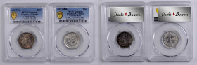 (t) CHINA. Fukien. Duo of 1 Mace 4.4 Candareens (20 Cents) (2 Pieces), ND (1912-23). Both PCGS Genuine--Cleaned, AU Details Certified.

1) ND (1912)...
