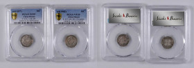 (t) CHINA. Hunan. Duo of 10 Cents (2 Pieces), 1897-1902. All PCGS Certified.

A nice wholesome paring with even wear and varied patina, both with bo...