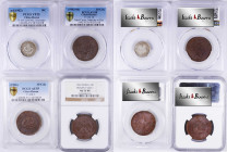 (t) CHINA. Hunan. Quartet of Minors (4 Pieces), 1902-22. Each PCGS or NGC Certified.

1) 7.2 Candareens (10 Cents), ND (1898). PCGS VF-25. L&M-382; ...
