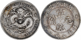 (t) CHINA. Hupeh. 7 Mace 2 Candareens (Dollar), ND (1909-11). PCGS EF-40.

L&M-187; K-45; KM-Y-131; WS-0883. Variety with incuse dot on fiery pearl ...