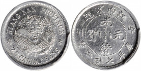 CHINA. Kiangnan. 7.2 Candareens (10 Cents), CD (1901). PCGS Genuine--Cleaned, AU Details.

L&M-246. Variety with "HAH" and small rosettes. A bright ...