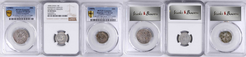 CHINA. Kiangnan. Trio of Silver (3 Pieces), 1898-1901. All PCGS or NGC Certified...