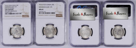 (t) CHINA. Kwangsi. Duo of 20 Cents (2 Pieces), 1924-27. Both NGC Certified.

1) Year 13 (1924). L&M-169; KM-Y-415A; WS-0986. Five petalled rosettes...