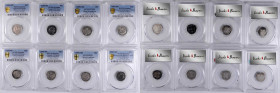 CHINA. Kwangtung. Octet of 7.2 Candareens (10 Cents) (8 Pieces), ND (1890-1908). All PCGS Certified.

L&M-136; KM-Y-200; WS-0946. Grades range from ...