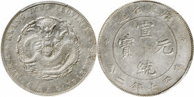 (t) CHINA. Kwangtung. 7 Mace 2 Candareens (Dollar), ND (1909-11). PCGS Genuine--Cleaned, EF Details.

L&M-138; KM-Y-206; WS-0950. A sharply detailed...
