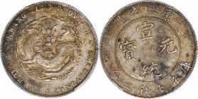 CHINA. Kwangtung. 7 Mace 2 Candareens (Dollar), ND (1909-11). PCGS Genuine--Spot Removed, EF Details.

L&M-138; KM-Y-206; WS-0950. A sharply detaile...