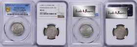 (t) CHINA. Kwangtung. Duo of 1 Mace 4.4 Candareens (20 Cents) (2 Pieces), ND (1909-11). Both PCGS MS-62 Certified.

L&M-139; K-32; KM-Y-205; WS-0951...