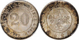 CHINA. Kwangtung. 20 Cents, Year 1 (1912). PCGS MS-63.

L&M-141; KM-Y-423. A well struck coin with soft frosty luster, and speckled dark gray toning...