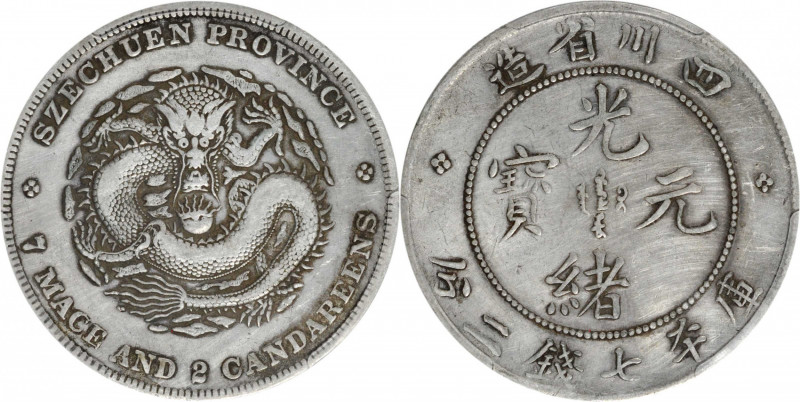 (t) CHINA. Szechuan. 7 Mace 2 Candareens (Dollar), ND (1901-08). PCGS Genuine--C...