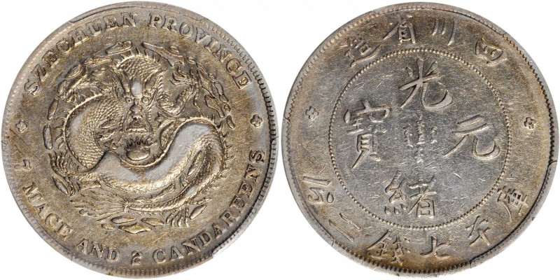 (t) CHINA. Szechuan. 7 Mace 2 Candareens (Dollar), ND (1901-08). PCGS Genuine--C...