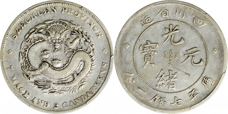 (t) CHINA. Szechuan. 7 Mace 2 Candareens (Dollar), ND (1901-08). PCGS Genuine--S...