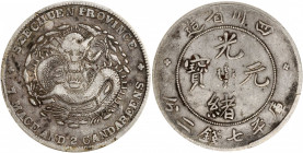 (t) CHINA. Szechuan. 7 Mace 2 Candareens (Dollar), ND (1901-08). PCGS VF-20.

L&M-345a; K-145a; KM-Y-238.2; WS-0735. Variety with wide faced dragon ...
