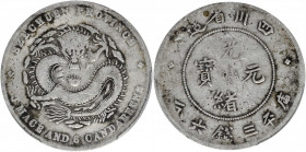 (t) CHINA. Szechuan. 3 Mace 6 Candareens (50 Cents), ND (1901-08). PCGS FINE-12.

L&M-347; K-146; KM-Y-237.2; WS-0741. Narrow face dragon. Well worn...