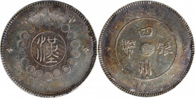 (t) CHINA. Szechuan. Dollar, Year 1 (1912). PCGS Genuine--Cleaned, AU Details.

L&M-366; K-775; KM-Y-456. This lightly cleaned Dollar has retoned ni...