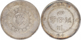 CHINA. Szechuan. Dollar, Year 1 (1912). PCGS EF-45.

L&M-366; K-775; KM-Y-456. A wholesome Dollar with even, honest wear, the marks typical of this ...