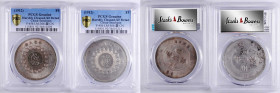 (t) CHINA. Szechuan. Duo of Dollars (2 Pieces), Year 1 (1912). Both PCGS Genuine--Harshly Cleaned, EF Detail Certified.

L&M-366; KM-Y-456; WS-0778....