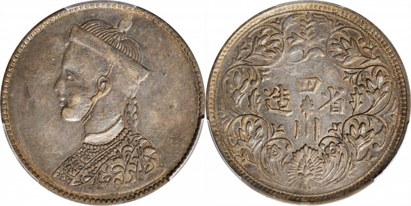 CHINA. Szechuan-Tibet. Rupee, ND (1911-33). PCGS AU-50.

L&M-359; KM-Y-3.2; WS...