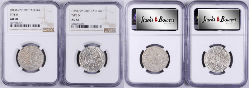 CHINA. Tibet. Duo of Tangkas (2 Pieces), ND (1880-99). Both NGC Certified.

1)...