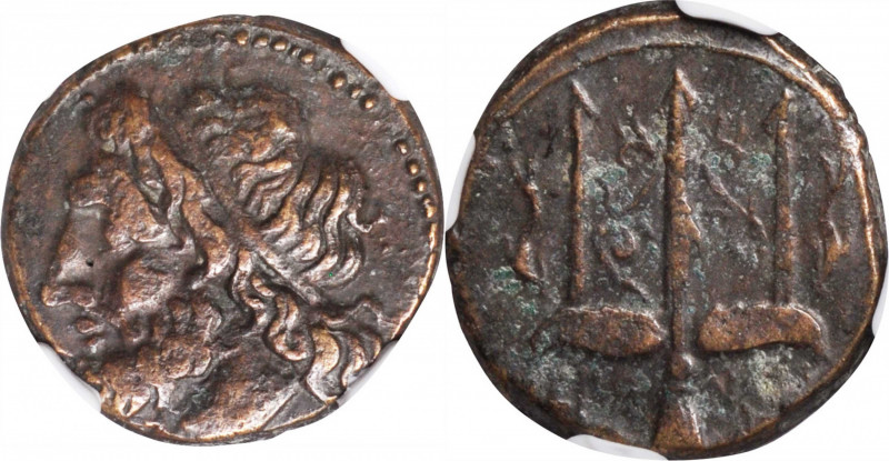 SICILY. Syracuse. Hieron II, 275-215 B.C. AE Litra, 263-218 B.C. NGC Ch VF.

H...