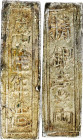 ANNAM. Lang Bullion Bar, ND (1802-20). Gia Long. VERY FINE.

KM-179; Sch-118. Weight: 37.50 gms. "Gia Long Nien Tao" (Made in the Gia Long era). "Ti...