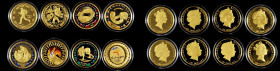 AUSTRALIA. Sydney 2000 Olympics Gold Proof Set (8 Pieces), 2000. Average Grade: CHOICE PROOF.

Fr-74/81. Though some sets have a 9th coin for the Pa...
