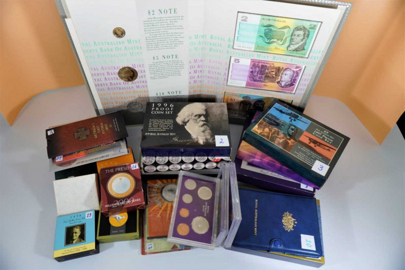 AUSTRALIA. Sets and Commemorative Group (33 Sets), 1969-2001. Average Grade: UNC...