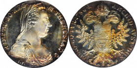 AUSTRIA. Taler, "1780"-SF (ca. 1960s or later). Maria Theresa. PCGS MS-67.

KM-T1. Restrike issue. Magnificently toned with surfaces that border on ...