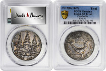 CAMBODIA. Tical, CS 1208 (1847). Ang Duong. PCGS Genuine--Tooled, EF Details.

KM-37. Thin flan variety. The tooling comprises some scratches at 2 o...