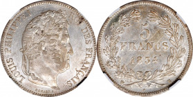 FRANCE. 5 Francs, 1834-H. La Rochelle Mint. Louis Philippe I. NGC MS-62.

KM-749.5; Gad-678. The coin, with bold strike and flashy field luster, has...