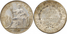 FRENCH INDO-CHINA. Piastre, 1926-A. Paris Mint. PCGS MS-61.

KM-5a.1; Lec-302. Flamboyantly bright amber and mottled olive with little sign of handl...