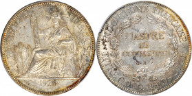 FRENCH INDO-CHINA. Piastre, 1926-A. Paris Mint. PCGS Genuine--Environmental Damage, Unc Details.

KM-5a.1; Lec-302. Some areas of toning on the reve...