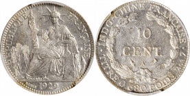 FRENCH INDO-CHINA. 10 Centimes, 1929-A. Paris Mint. PCGS MS-64.

KM-16.1; Lec-169. A blast white near-Gem coin with frosty luster.

Estimate: $100...